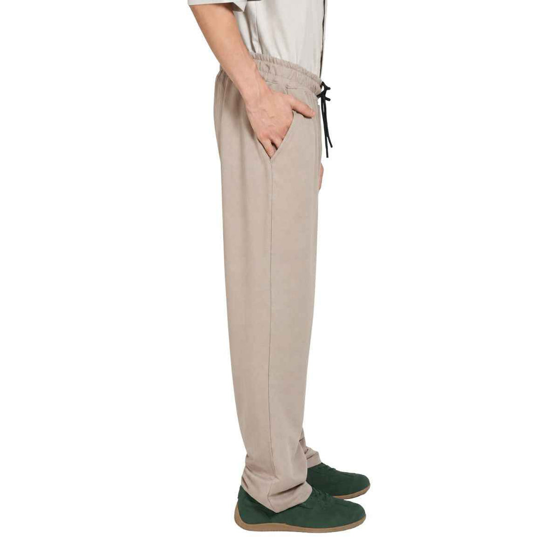 Beige Color Self Texture Stretchable Trousers (A-4804)