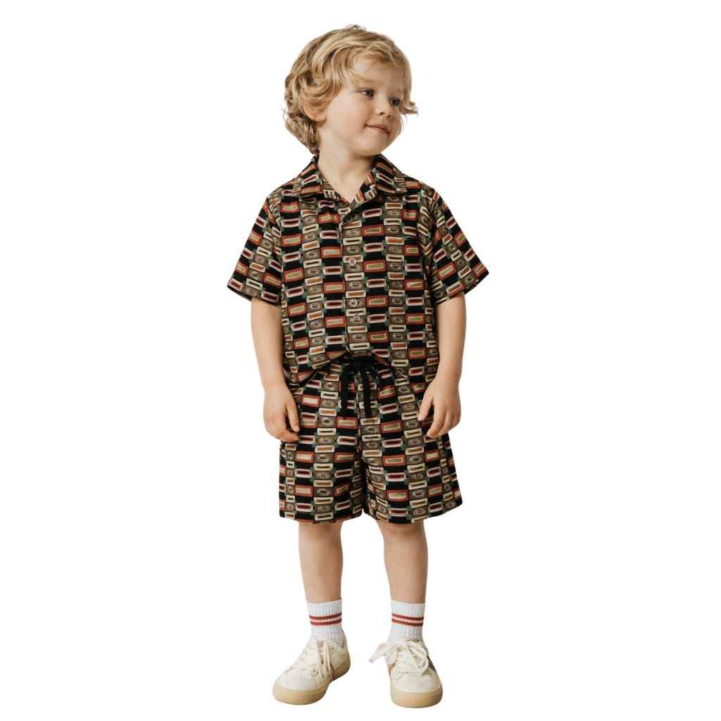 Boys Half Sleeve multi Colors Printed Tracksuit (A-3540)