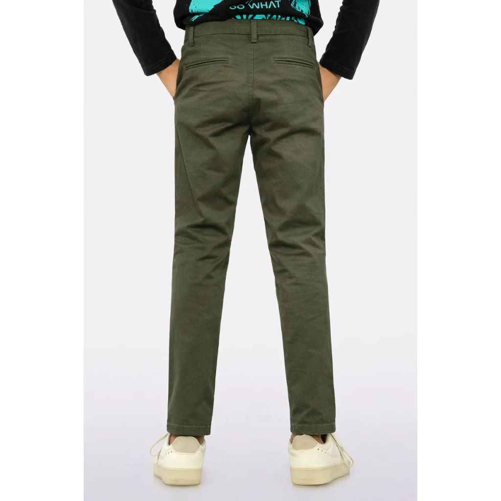 Olive Green Mens Cotton Chinos Pant (A-3451)