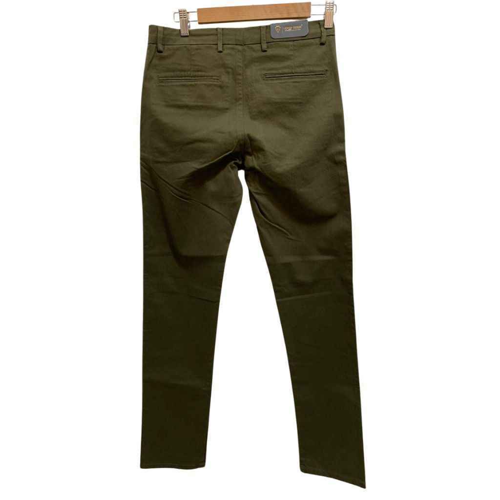Olive Green Mens Cotton Chinos Pant (A-3451)