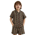 Boys Half Sleeve multi Colors Printed Tracksuit (A-3540)