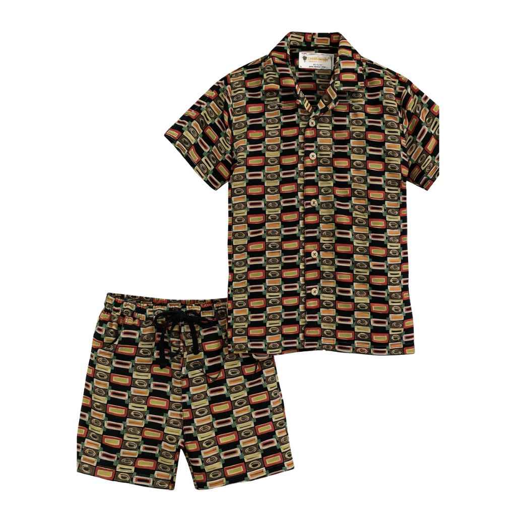 Boys Half Sleeve multi Colors Printed Tracksuit (A-3540)