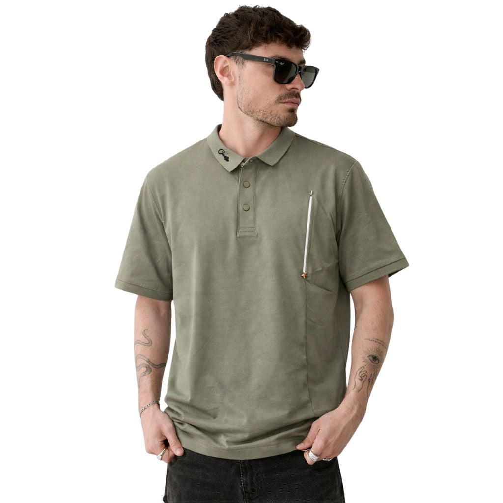 Bottle Green Mens Imported Polo (A-4113)