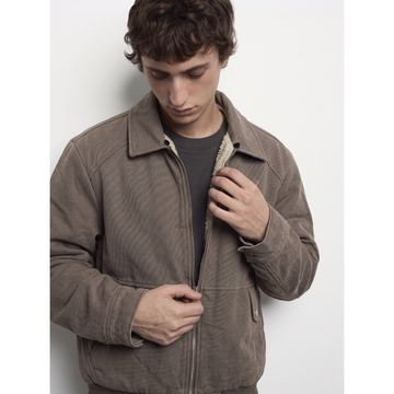 Suede Leather Skin Color Jacket (A-5258)