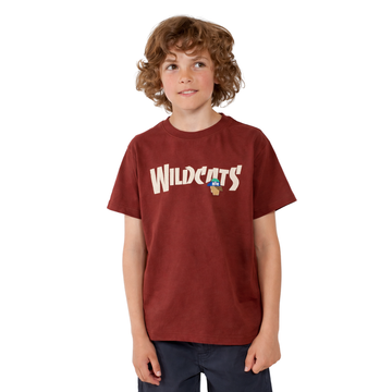 Maroon Color Front & Back Printed Down Shoulder T-shirt (A-3170)