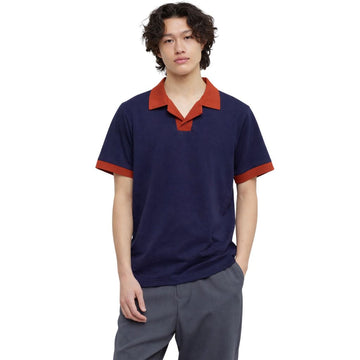 Men's Contrast Collar Polo - Jersey Collar Fashion Polo A-3399