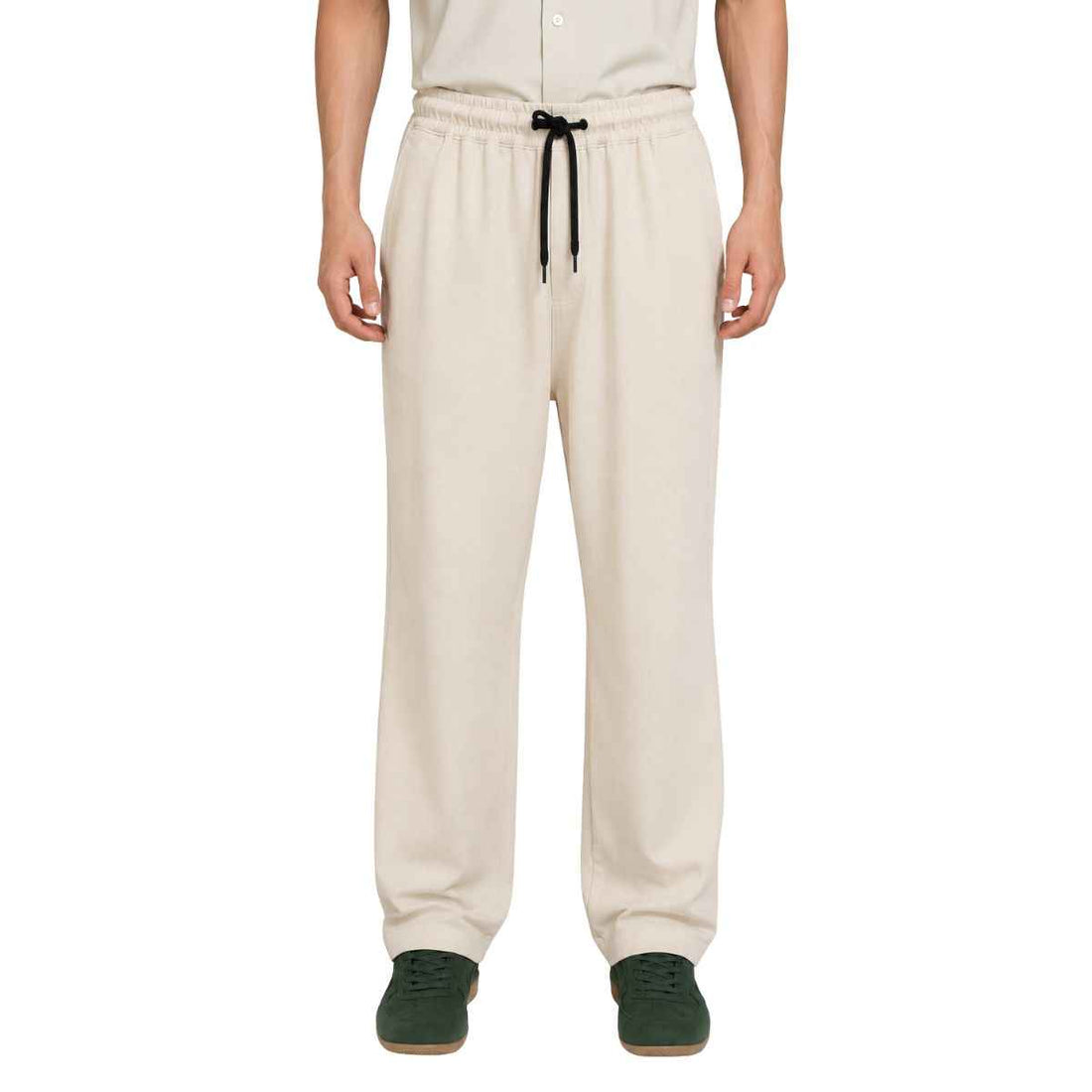 Cream Color Self Texture Stretchable Trouser (A-4804)