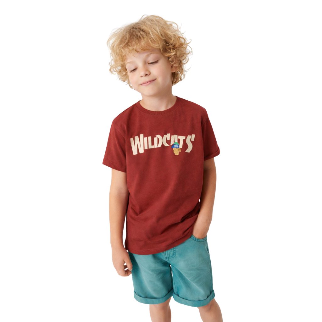 Maroon Color Front & Back Printed Down Shoulder T-shirt (A-3170)