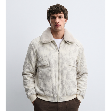 Off-White Clouded Suede Leather Jacket (A-5266)