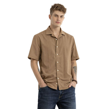 Bubble Fabric Self Texture Half Sleeve Shirt (A-3551)