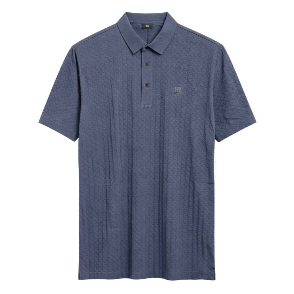 Grey Dry Fit Mens Self Texture Polo (A-3115)