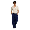 Navy Blue Stretchable Jersey Comfortable Trousers (A-4802)