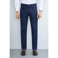 Navy Blue Straight Fit Cotton Chino Pant (A-3805)