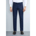 Navy Blue Straight Fit Cotton Chino Pant (A-3805)