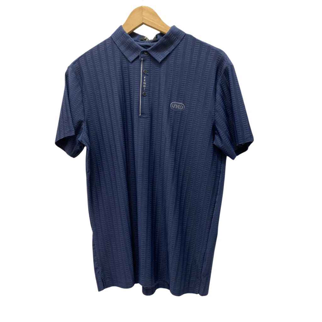 Navy Blue Imported Lacra Jacquard Polo (A-3120)