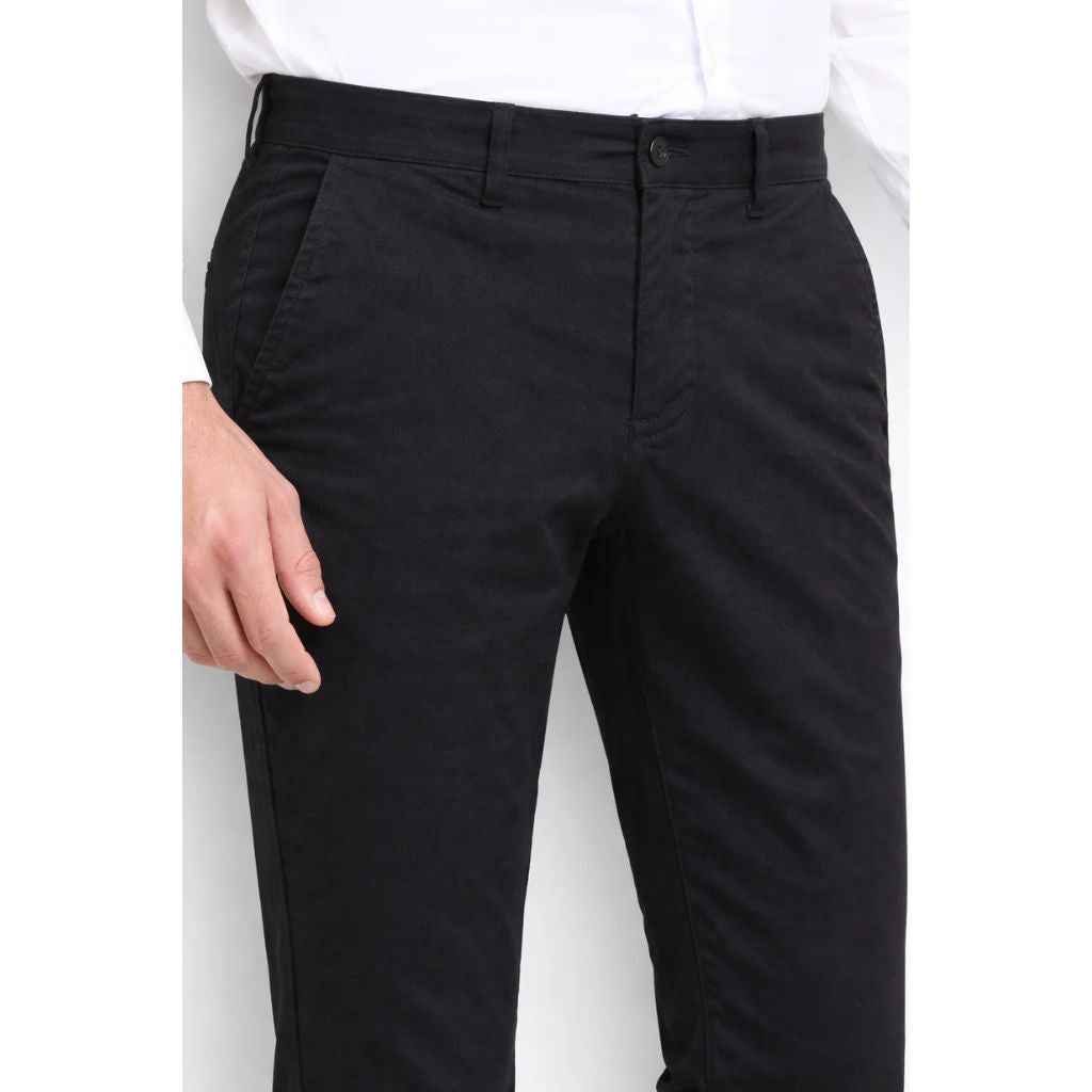 Black Mens Cotton Chino Pant (A-3985)