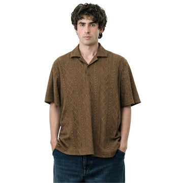 Skin Brown Color Mens Old Money Polo (A-3810)
