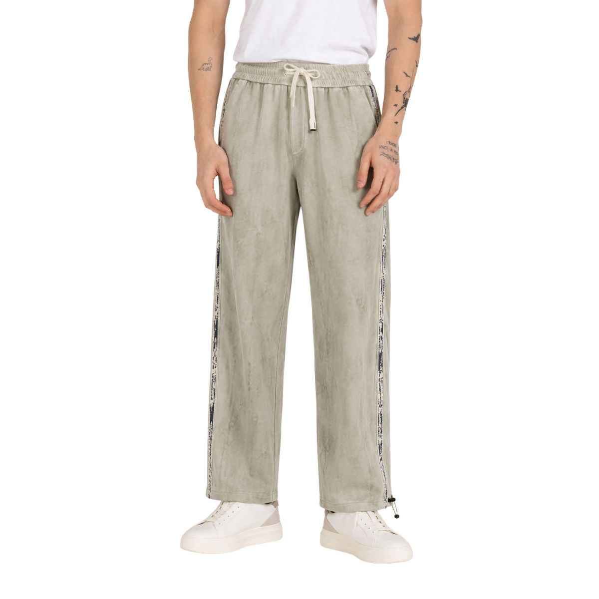 light Green Shaded Vintage Stripe Trouser (A-4142)