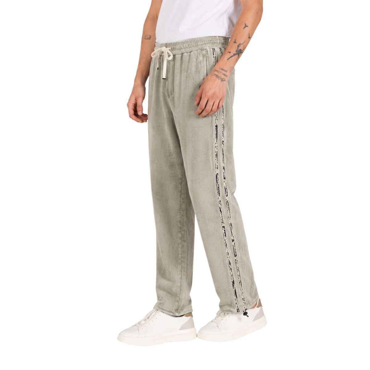 light Green Shaded Vintage Stripe Trouser (A-4142)