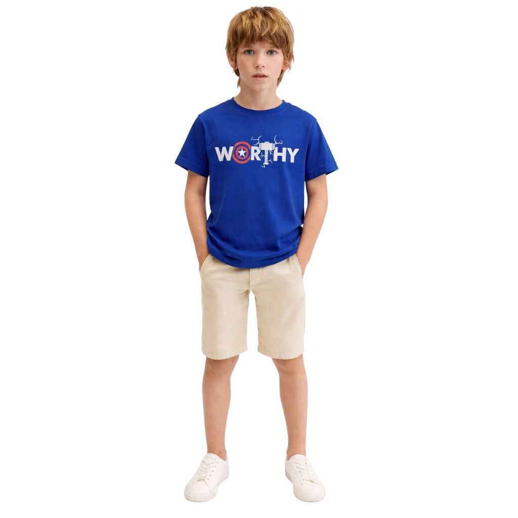 Blue Printed Boys Tee (A-1601)
