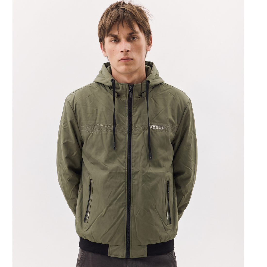 Olive Green Light Weight Jacket (A-5259)