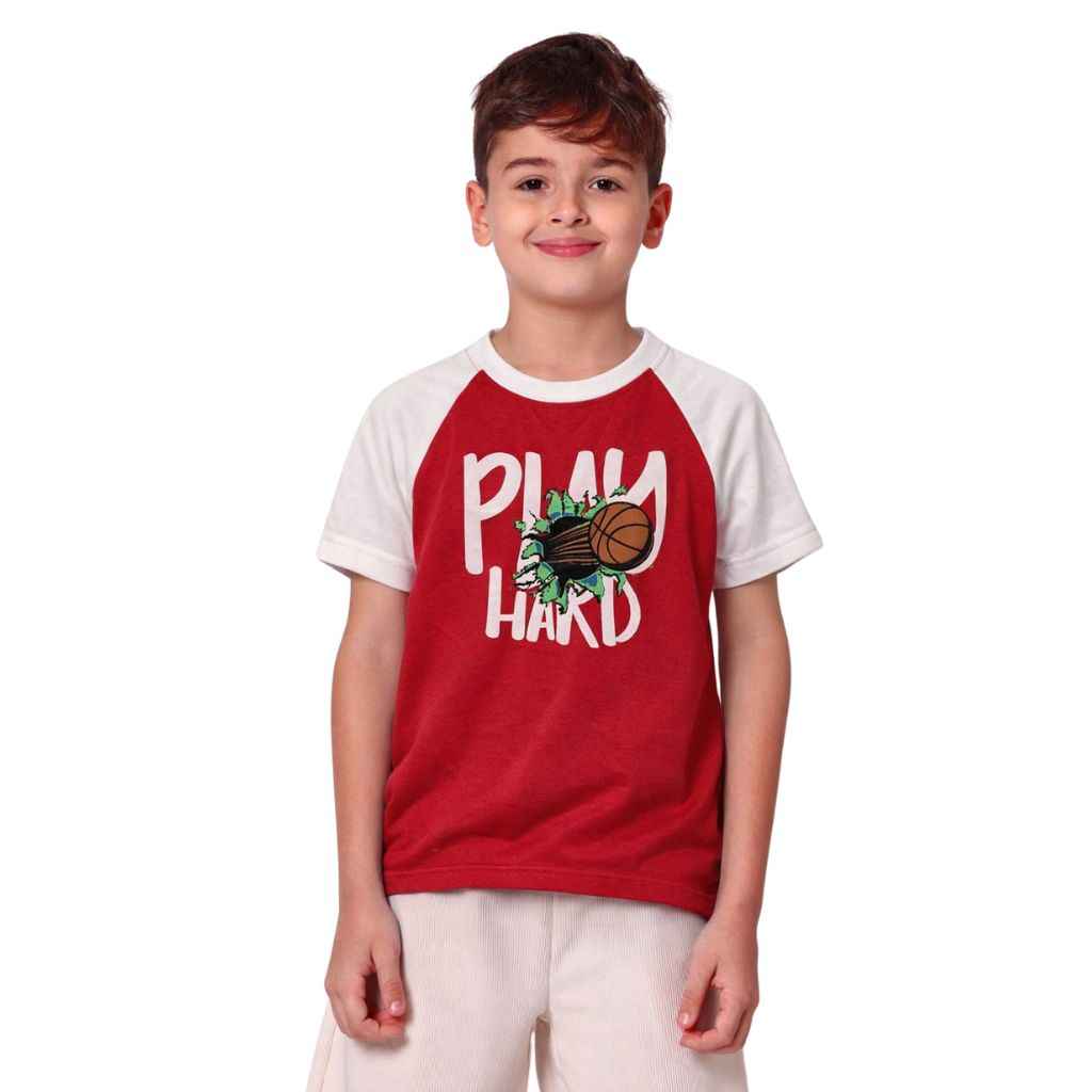 Red Printed Boys Tee (A-1594)