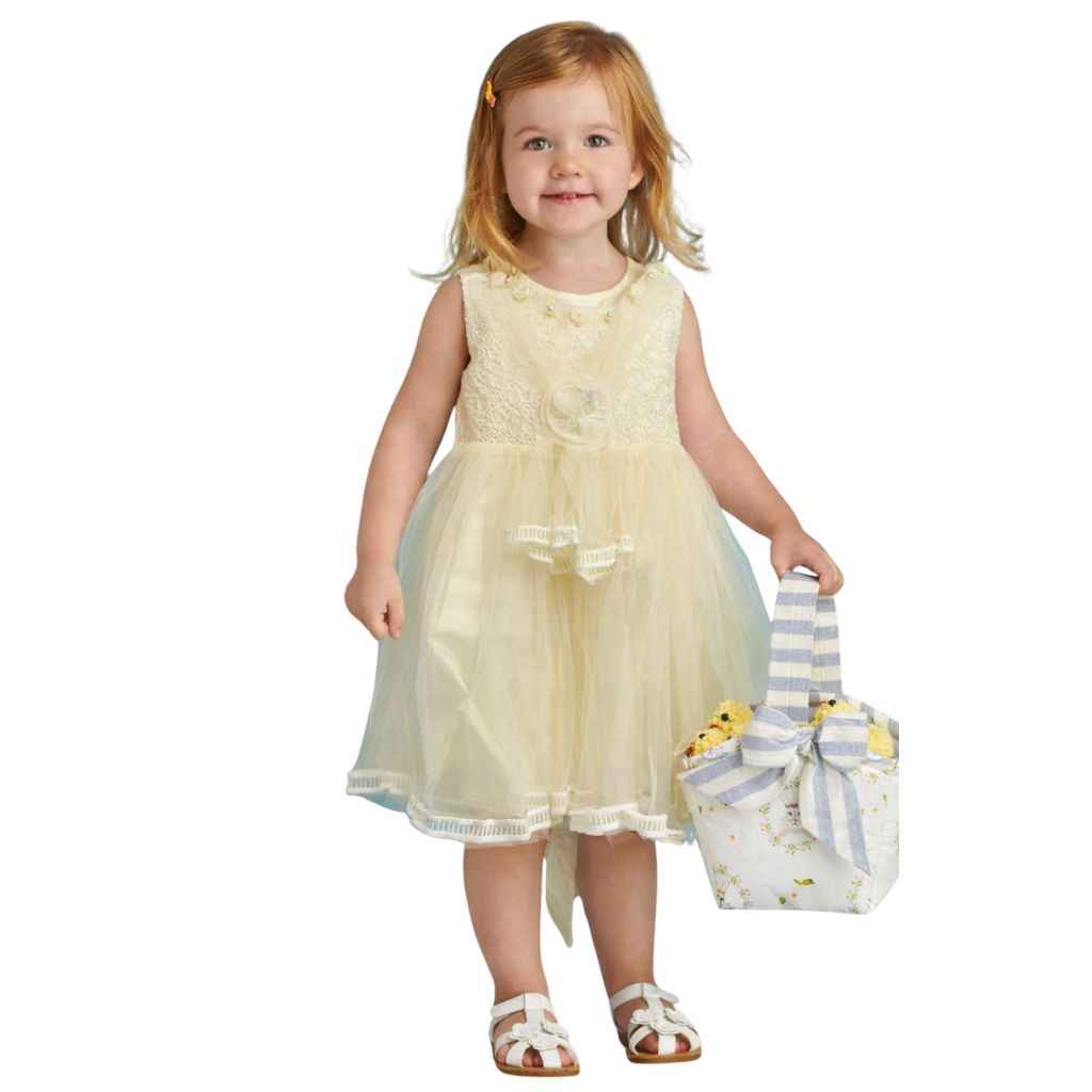 Light Lemon Color Girls Frock (A-3178)