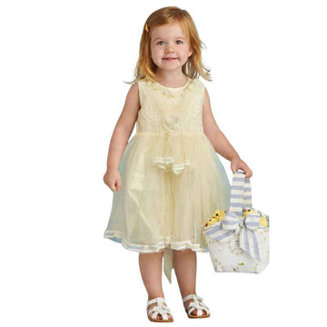 Light Lemon Color Girls Frock (A-3178)