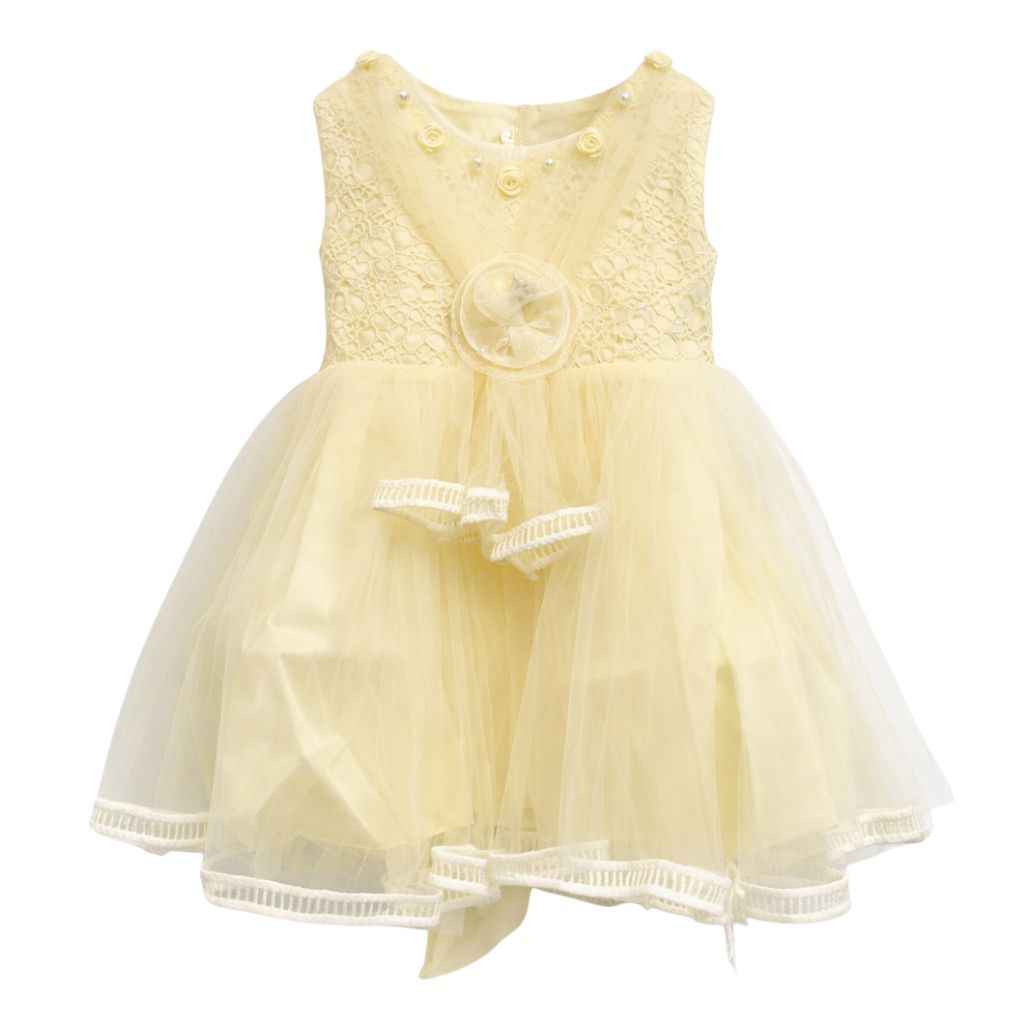 Light Lemon Color Girls Frock (A-3178)