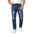 Mens Slim Fit Damaged Style Denim Jeans (A-3982)