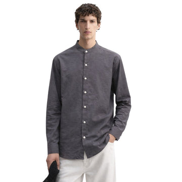 Glacier Grey Bend Collar Full Sleeve Shirt (A-3440)