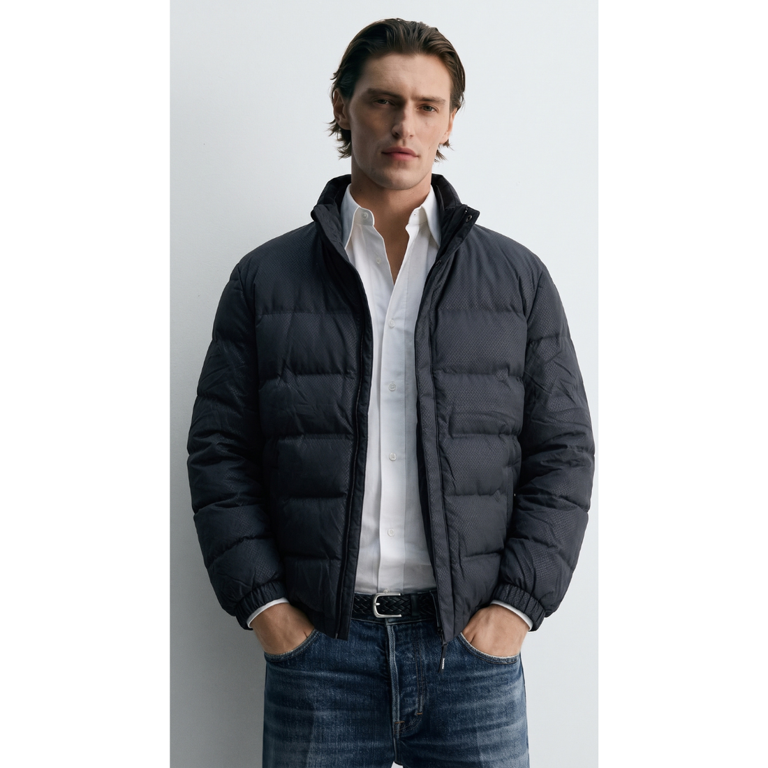 Black Lightweight Puffer Jacket (A-5260)