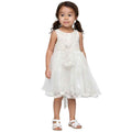 White Girls Floral Frock (A-3178)
