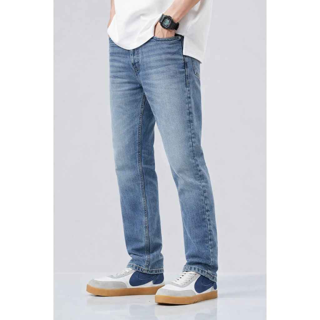 Mid Blue Slim Fit Mens & Women's Denim Jeans (A-4006)