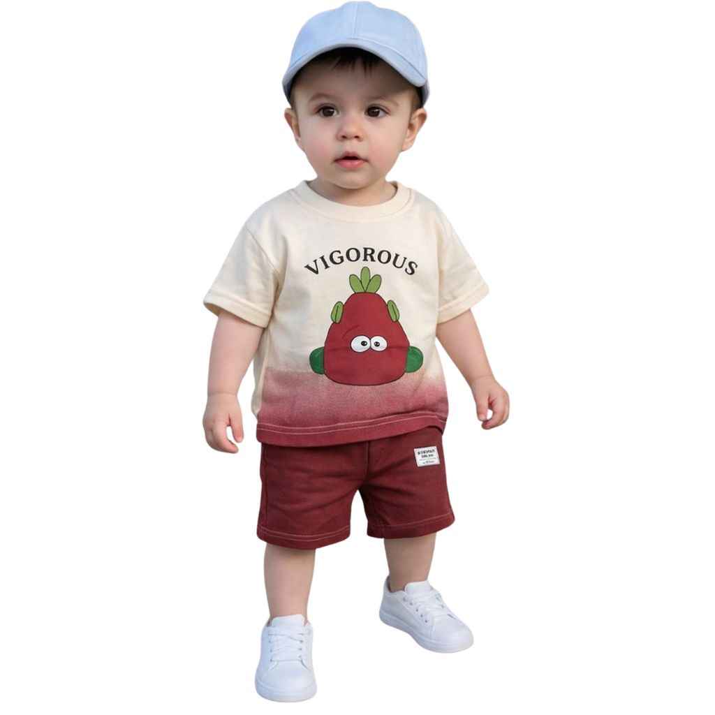 Blood Red Boys Printed Track Suit (A-4064)