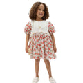 Red Floral Girls Printed Frock (A-3187)