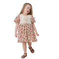 Red Floral Girls Printed Frock (A-3187)