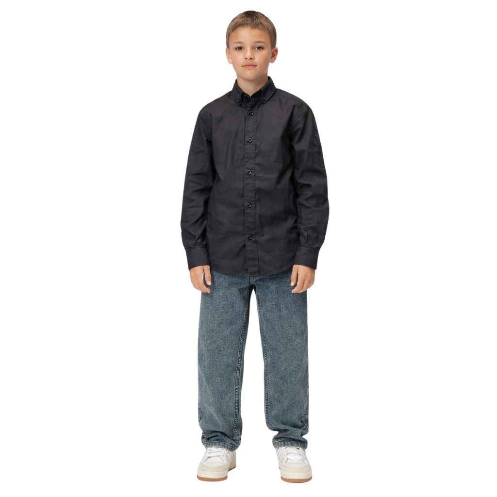 Charcoal Black Boys Casual Shirt (A-945)