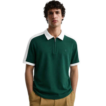 Green & White Color Combination Premium Polos (A-4585)