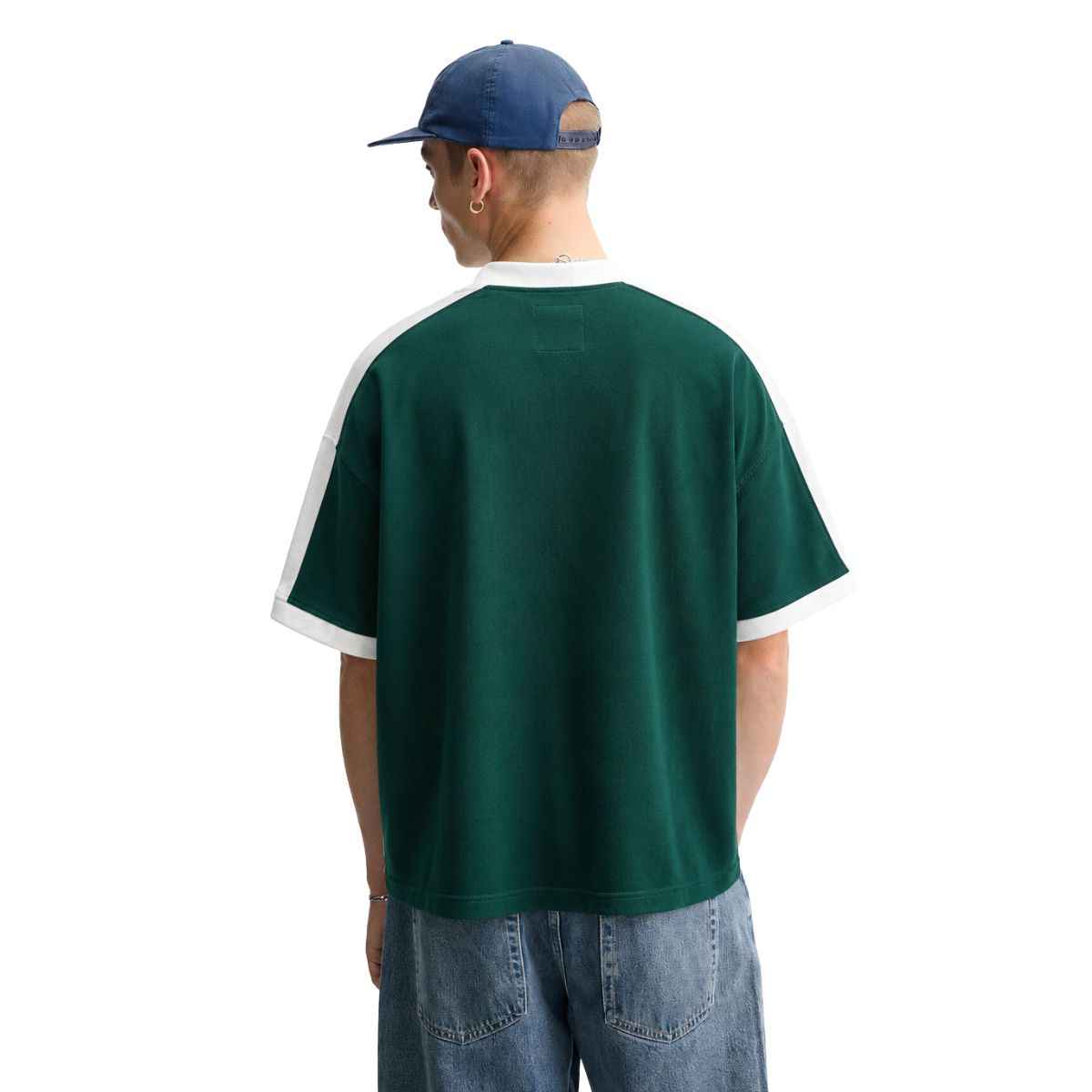 Green & White Color Combination Premium Polos (A-4585)