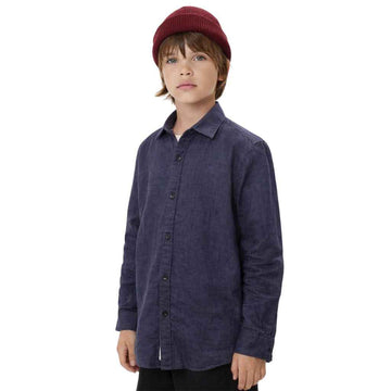 Navy Blue Self Texture Cotton Casual Shirt (A-1819)