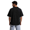 Black Self Lining Johnny Collar Polos (A-4436)