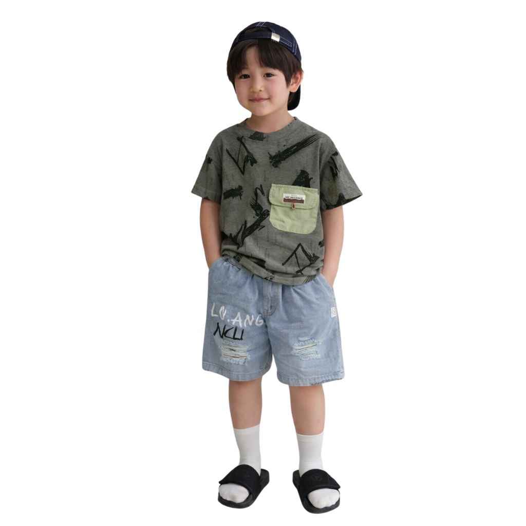 Boys Short & T-Shirt Track Suit (A-4071)