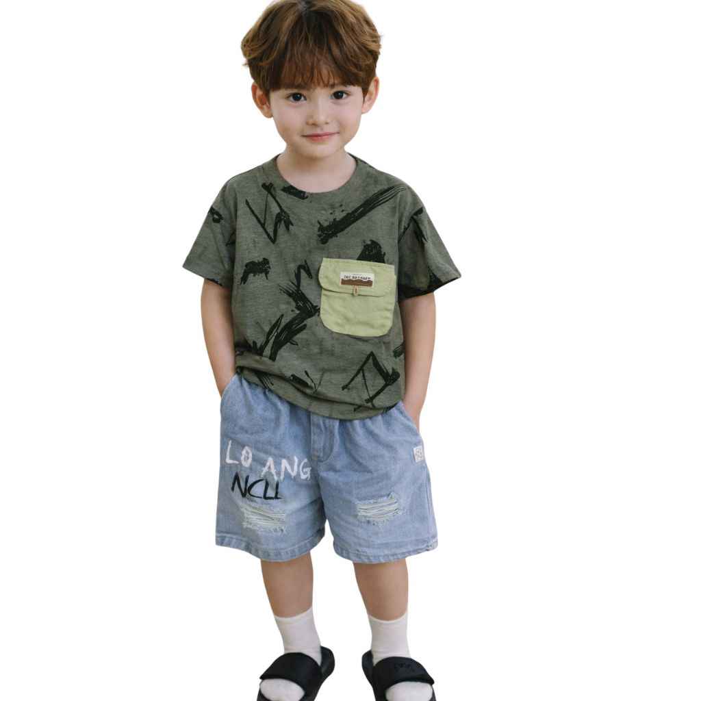 Boys Short & T-Shirt Track Suit (A-4071)