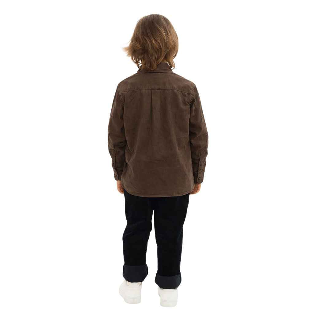 Dark Brown Boys Casual Shirt (A-1087)
