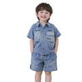 Light Blue Boys Denim Track Suit (A-4054)