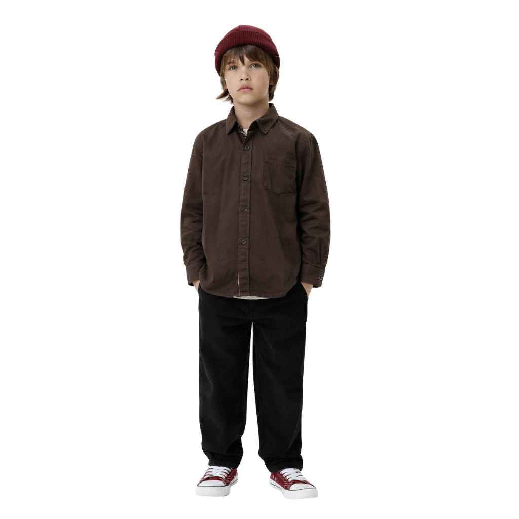 Dark Brown Boys Casual Shirt (A-1087)