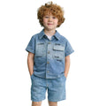 Light Blue Boys Denim Track Suit (A-4054)