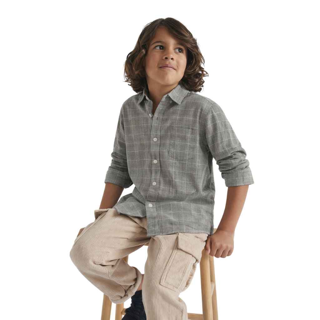 Micro Check Boys Casual Shirt (A-1282)
