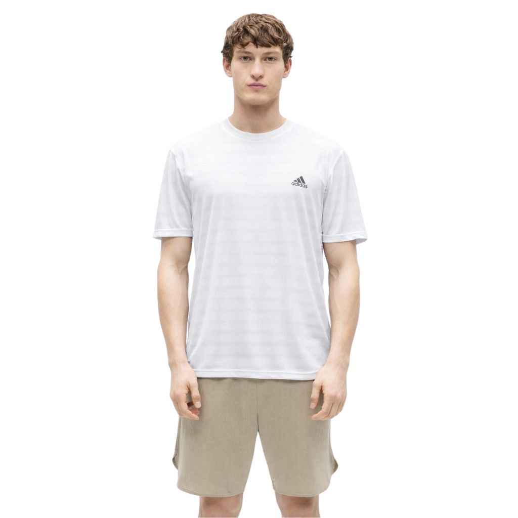 White Self Lining Dry Fit Active Wear T-shirt (A-3298)